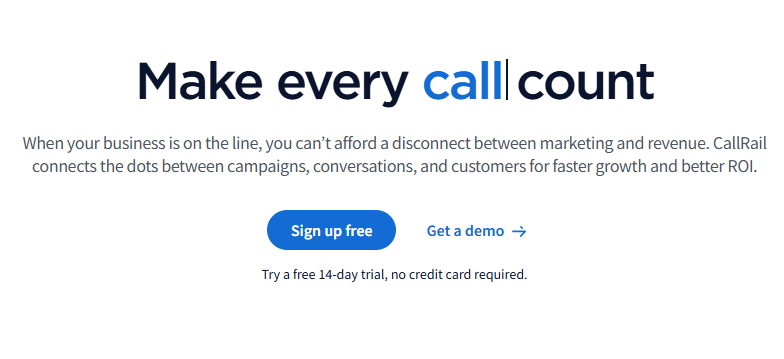 CallRail Sign Up